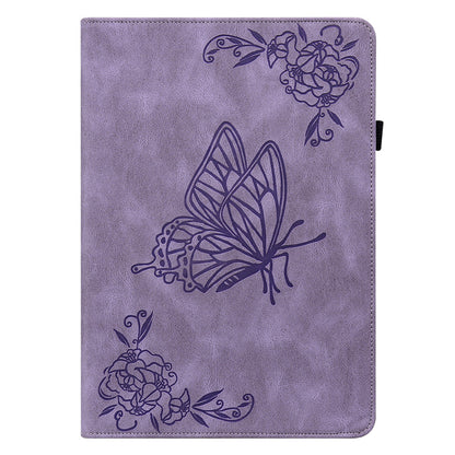 Tablet Case for Xiaomi Pad 6 Auto Wake and Sleep Stand Leather Imprinted Butterfly Flower Card Holder Cover