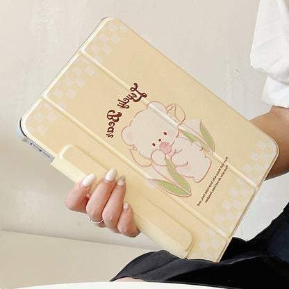For iPad 10.9 (2022) Detachable Tablet Case PU Leather Pattern Printing Stand Smart Cover with Pen Holder