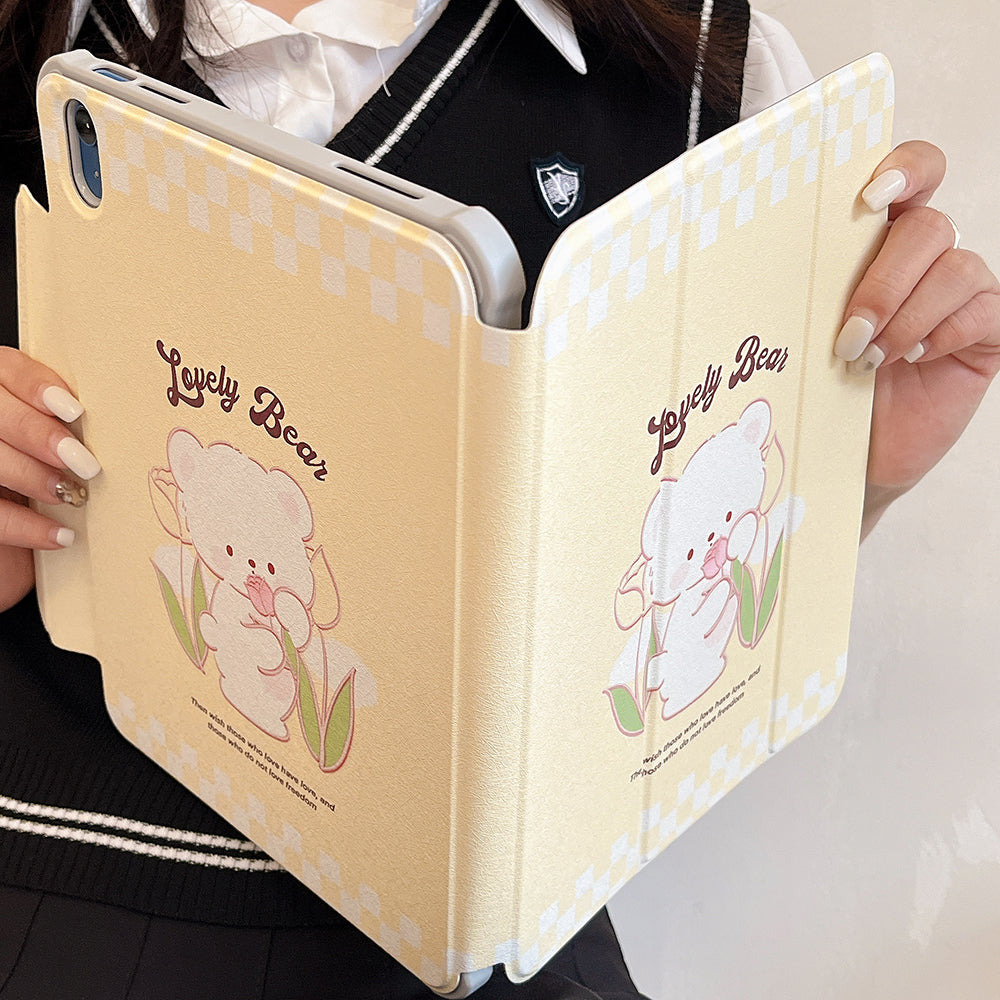 For iPad 10.9 (2022) Detachable Tablet Case PU Leather Pattern Printing Stand Smart Cover with Pen Holder
