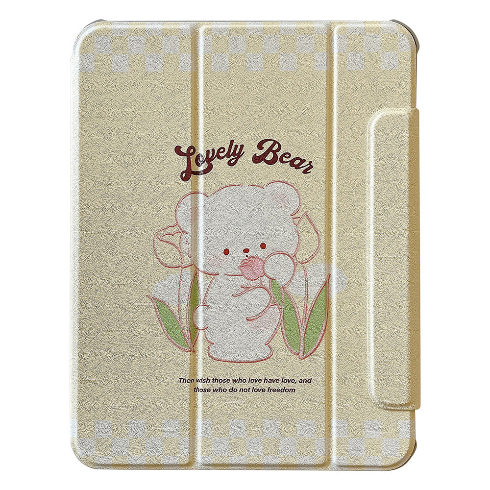 For iPad 10.9 (2022) Detachable Tablet Case PU Leather Pattern Printing Stand Smart Cover with Pen Holder
