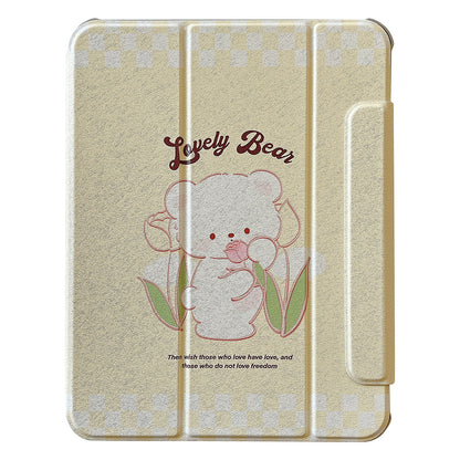 For iPad 10.9 (2022) Detachable Tablet Case PU Leather Pattern Printing Stand Smart Cover with Pen Holder