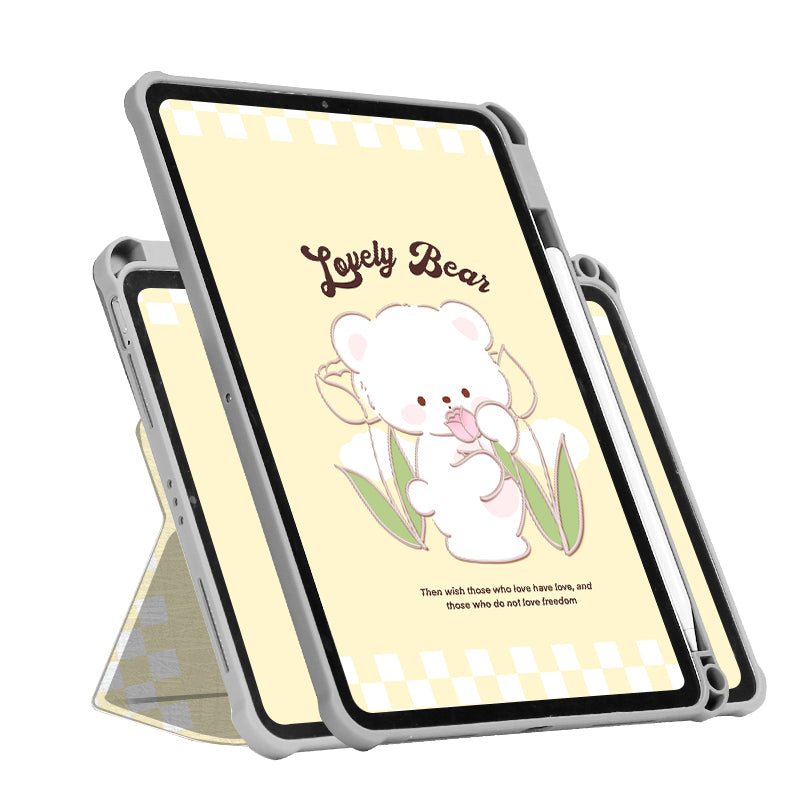 For iPad 10.9 (2022) Detachable Tablet Case PU Leather Pattern Printing Stand Smart Cover with Pen Holder