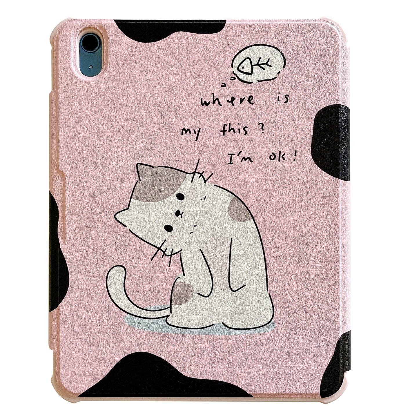 For iPad 10.9 (2022) Detachable Tablet Case PU Leather Pattern Printing Stand Smart Cover with Pen Holder
