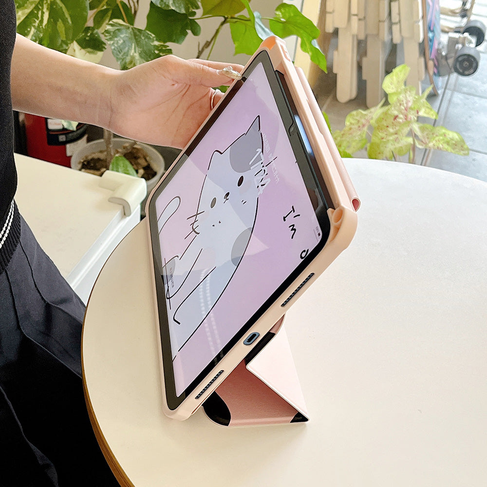 For iPad 10.9 (2022) Detachable Tablet Case PU Leather Pattern Printing Stand Smart Cover with Pen Holder