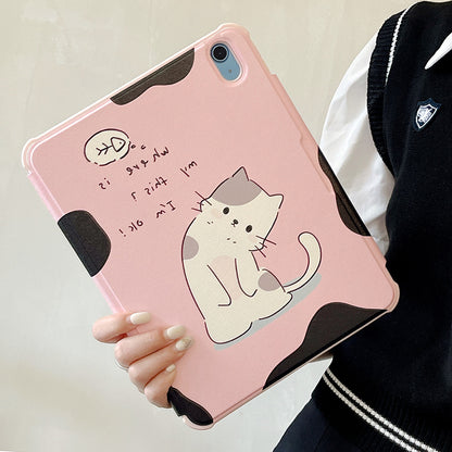 For iPad 10.9 (2022) Detachable Tablet Case PU Leather Pattern Printing Stand Smart Cover with Pen Holder