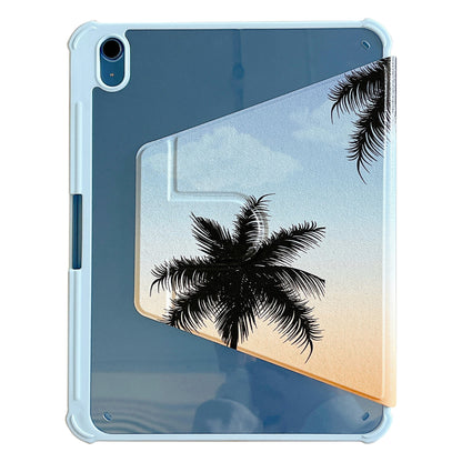 For iPad 10.9 (2022) Rotating Trifold Stand Tablet Case PU Leather Pattern Smart Cover with Auto Wake / Sleep