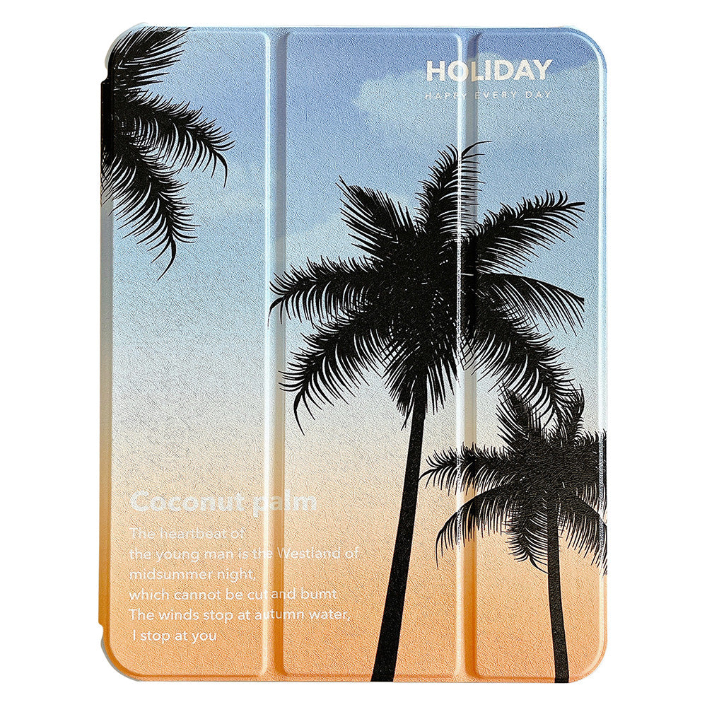 For iPad 10.9 (2022) Rotating Trifold Stand Tablet Case PU Leather Pattern Smart Cover with Auto Wake / Sleep