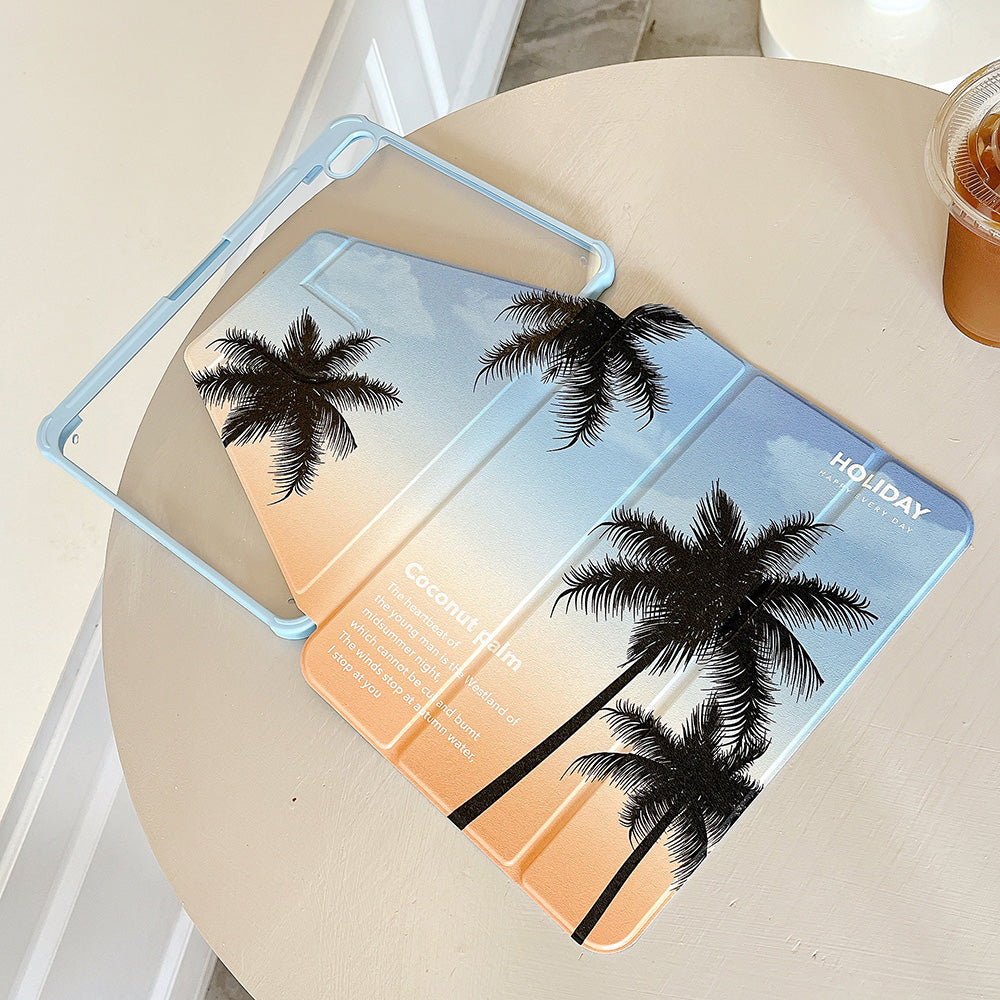 For iPad 10.9 (2022) Rotating Trifold Stand Tablet Case PU Leather Pattern Smart Cover with Auto Wake / Sleep