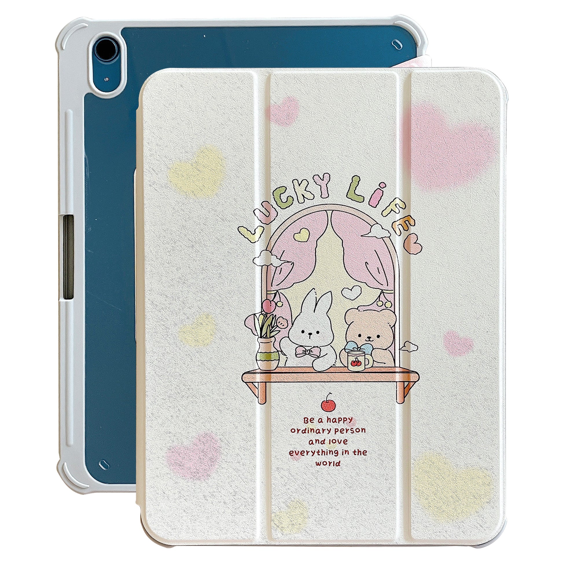 For iPad 10.9 (2022) Rotating Trifold Stand Tablet Case PU Leather Pattern Smart Cover with Auto Wake / Sleep
