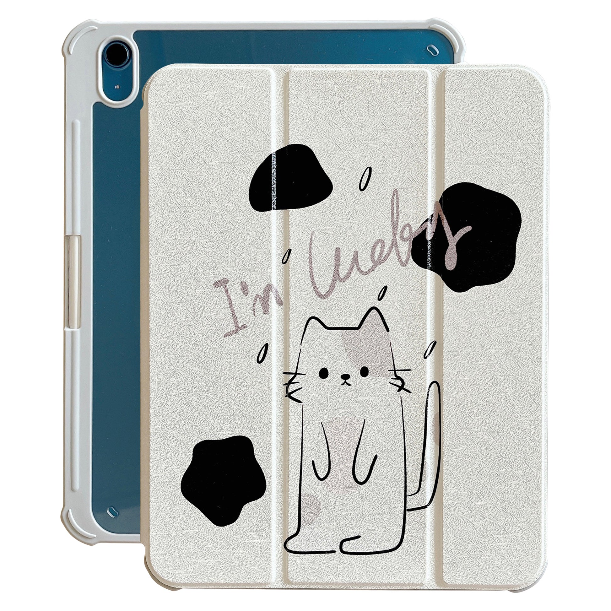 For iPad 10.9 (2022) Rotating Trifold Stand Tablet Case PU Leather Pattern Smart Cover with Auto Wake / Sleep