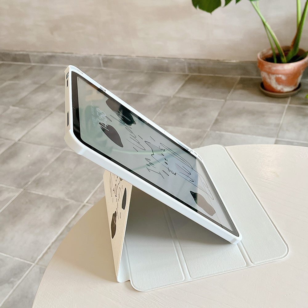 For iPad 10.9 (2022) Rotating Trifold Stand Tablet Case PU Leather Pattern Smart Cover with Auto Wake / Sleep