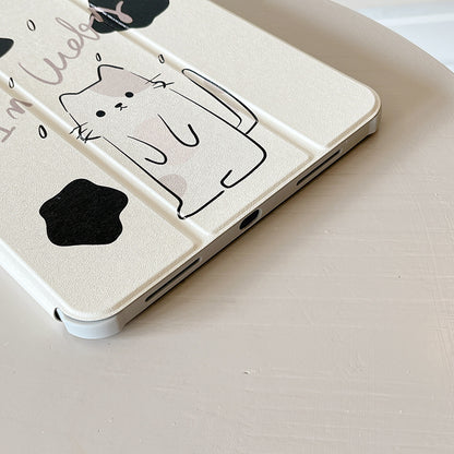 For iPad 10.9 (2022) Rotating Trifold Stand Tablet Case PU Leather Pattern Smart Cover with Auto Wake / Sleep