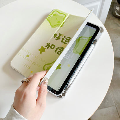 For iPad 10.9 (2022) Rotating Trifold Stand Tablet Case PU Leather Pattern Smart Cover with Auto Wake / Sleep