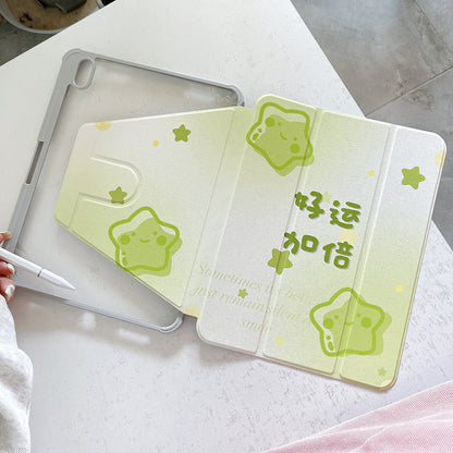 For iPad 10.9 (2022) Rotating Trifold Stand Tablet Case PU Leather Pattern Smart Cover with Auto Wake / Sleep