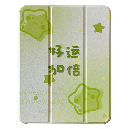 For iPad 10.9 (2022) Rotating Trifold Stand Tablet Case PU Leather Pattern Smart Cover with Auto Wake / Sleep
