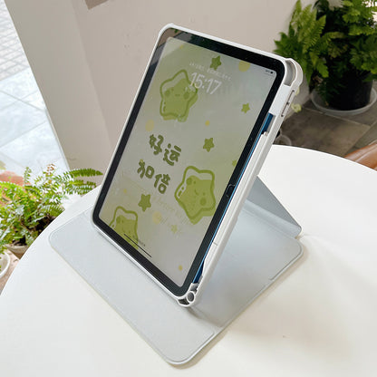 For iPad 10.9 (2022) Rotating Trifold Stand Tablet Case PU Leather Pattern Smart Cover with Auto Wake / Sleep