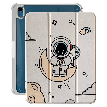 For iPad 10.9 (2022) Rotating Trifold Stand Tablet Case PU Leather Pattern Smart Cover with Auto Wake / Sleep