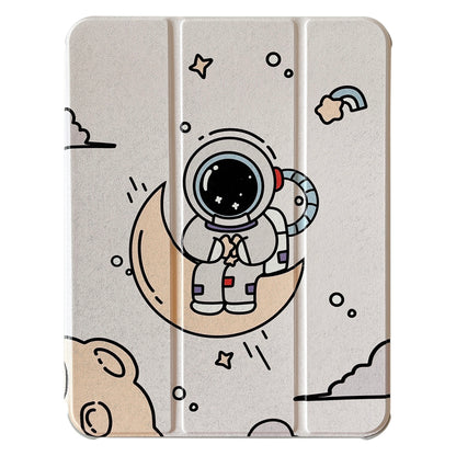 For iPad 10.9 (2022) Rotating Trifold Stand Tablet Case PU Leather Pattern Smart Cover with Auto Wake / Sleep