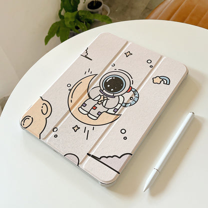 For iPad 10.9 (2022) Rotating Trifold Stand Tablet Case PU Leather Pattern Smart Cover with Auto Wake / Sleep