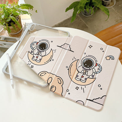 For iPad 10.9 (2022) Rotating Trifold Stand Tablet Case PU Leather Pattern Smart Cover with Auto Wake / Sleep