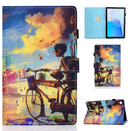 For Huawei MatePad SE 10.4-inch Stand Tablet Case Stitching Leather Pattern with Card Slots
