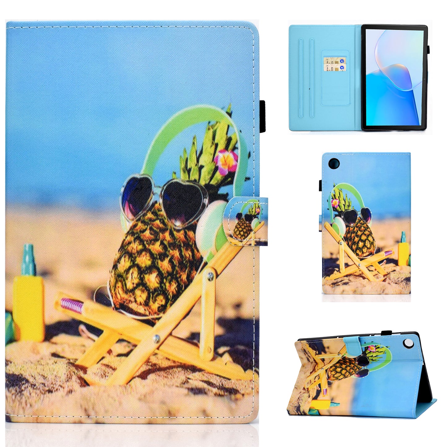 For Huawei MatePad SE 10.4-inch Stand Tablet Case Stitching Leather Pattern with Card Slots