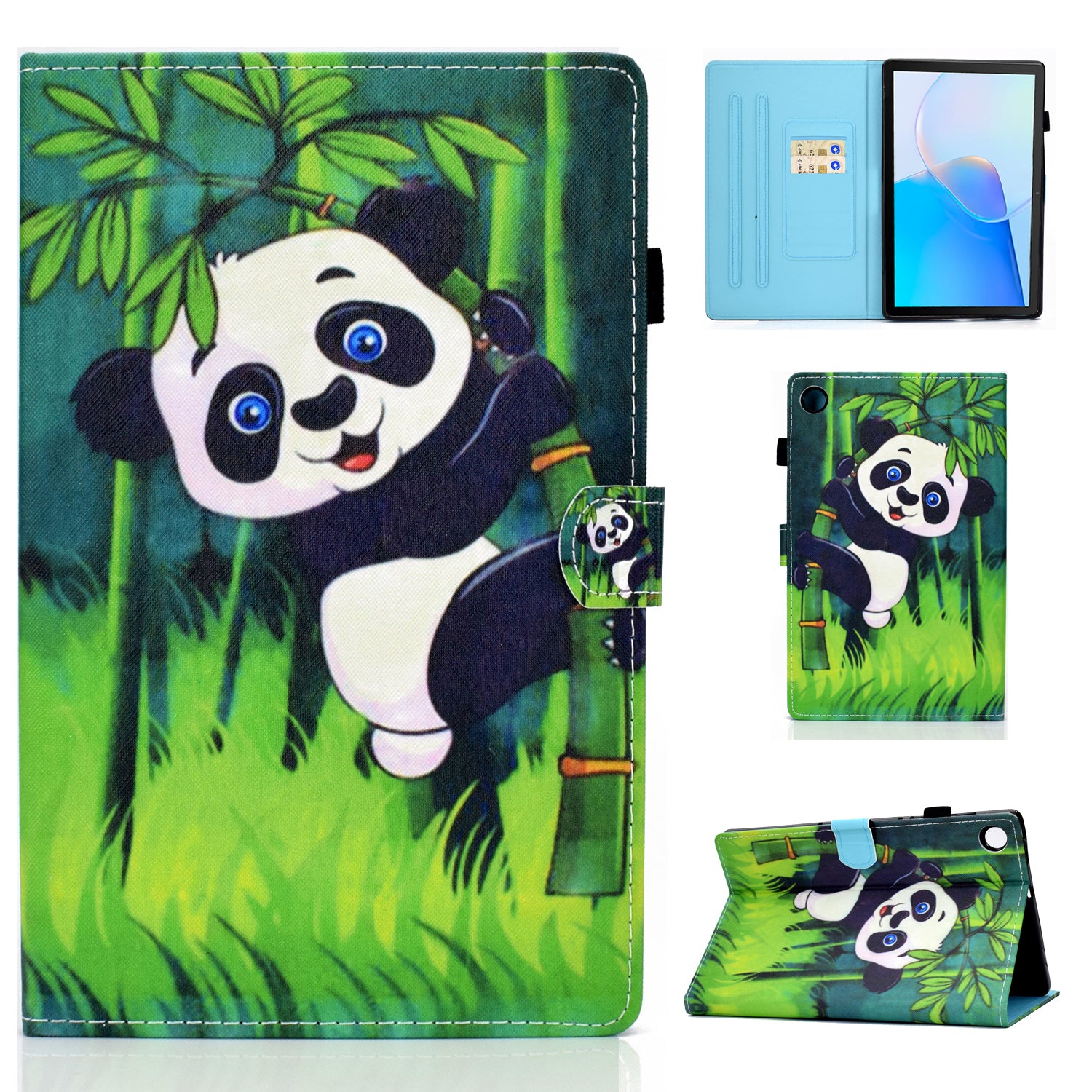 For Huawei MatePad SE 10.4-inch Stand Tablet Case Stitching Leather Pattern with Card Slots