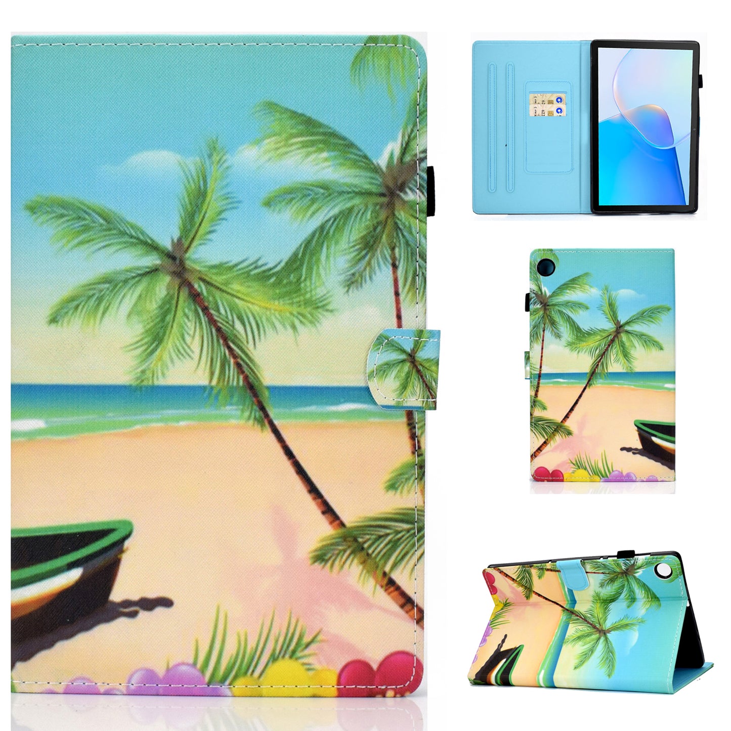 For Huawei MatePad SE 10.4-inch Stand Tablet Case Stitching Leather Pattern with Card Slots