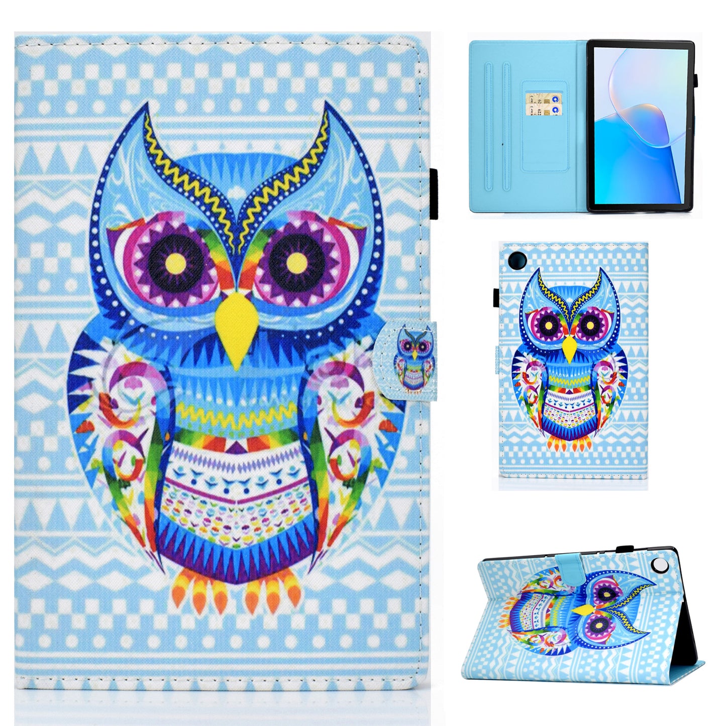 For Huawei MatePad SE 10.4-inch Stand Tablet Case Stitching Leather Pattern with Card Slots