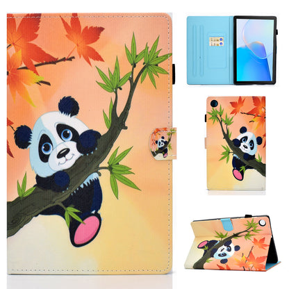 For Huawei MatePad SE 10.4-inch Stand Tablet Case Stitching Leather Pattern with Card Slots