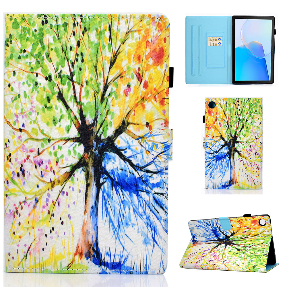 For Huawei MatePad SE 10.4-inch Stand Tablet Case Stitching Leather Pattern with Card Slots
