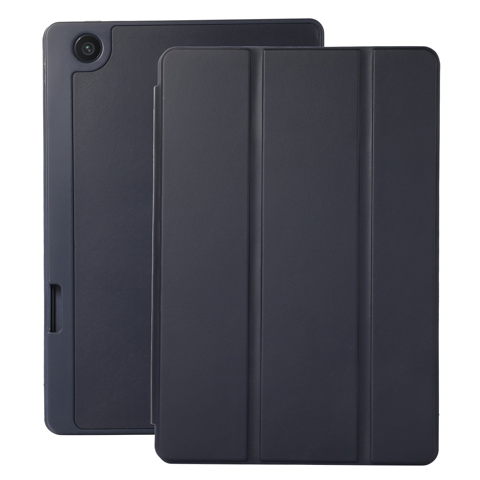 Tri-Fold Stand Cover for Lenovo Tab M10 Plus (3rd Gen) / Xiaoxin Pad 2022 10.6 inch , PU Leather Solid Color Tablet Case with Pen Holder