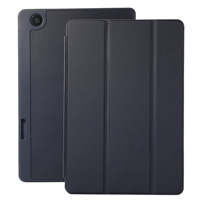 Tri-Fold Stand Cover for Lenovo Tab M10 Plus (3rd Gen) / Xiaoxin Pad 2022 10.6 inch , PU Leather Solid Color Tablet Case with Pen Holder