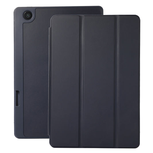 Tri-Fold Stand Cover for Lenovo Tab M10 Plus (3rd Gen) / Xiaoxin Pad 2022 10.6 inch , PU Leather Solid Color Tablet Case with Pen Holder