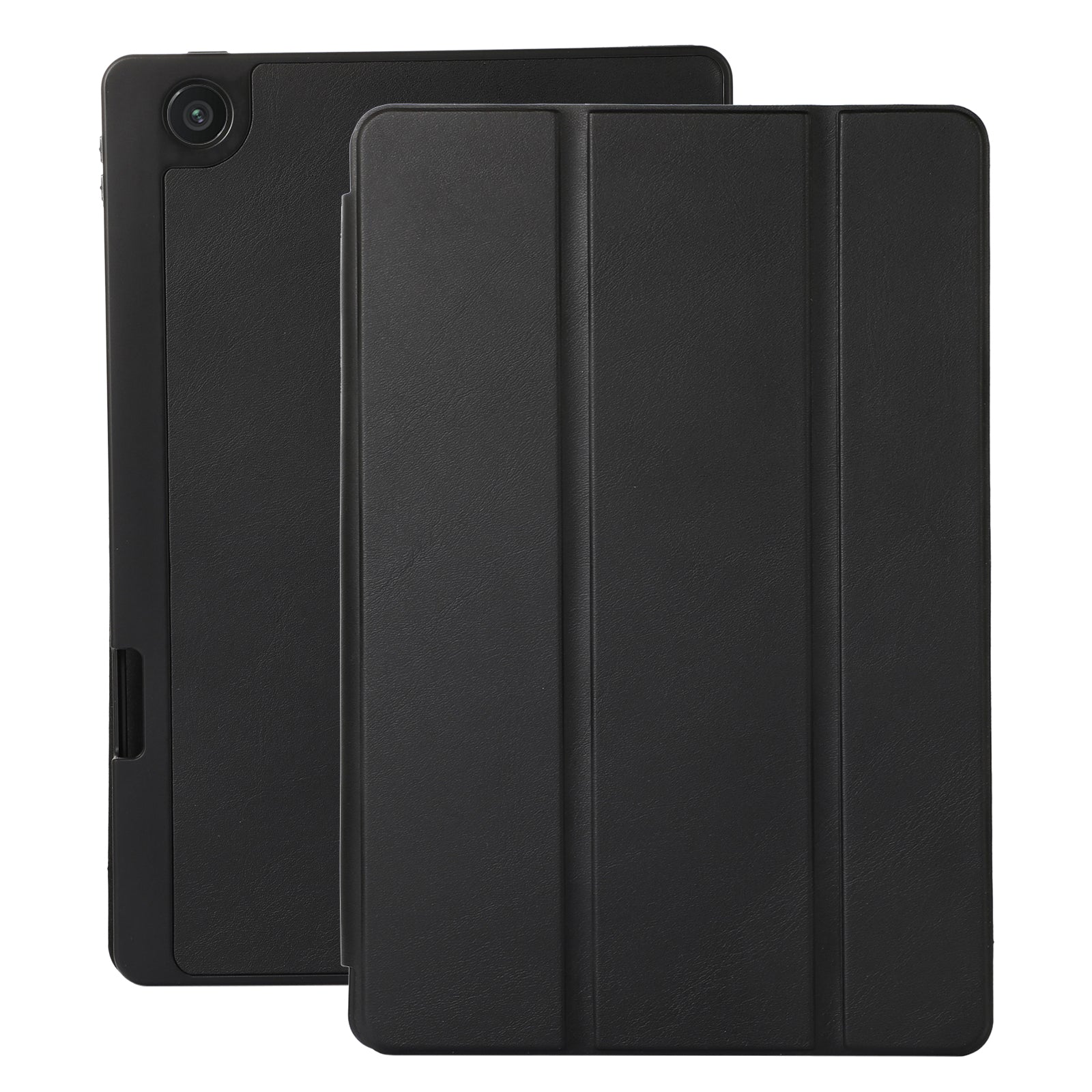 Tri-Fold Stand Cover for Lenovo Tab M10 Plus (3rd Gen) / Xiaoxin Pad 2022 10.6 inch , PU Leather Solid Color Tablet Case with Pen Holder