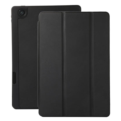 Tri-Fold Stand Cover for Lenovo Tab M10 Plus (3rd Gen) / Xiaoxin Pad 2022 10.6 inch , PU Leather Solid Color Tablet Case with Pen Holder