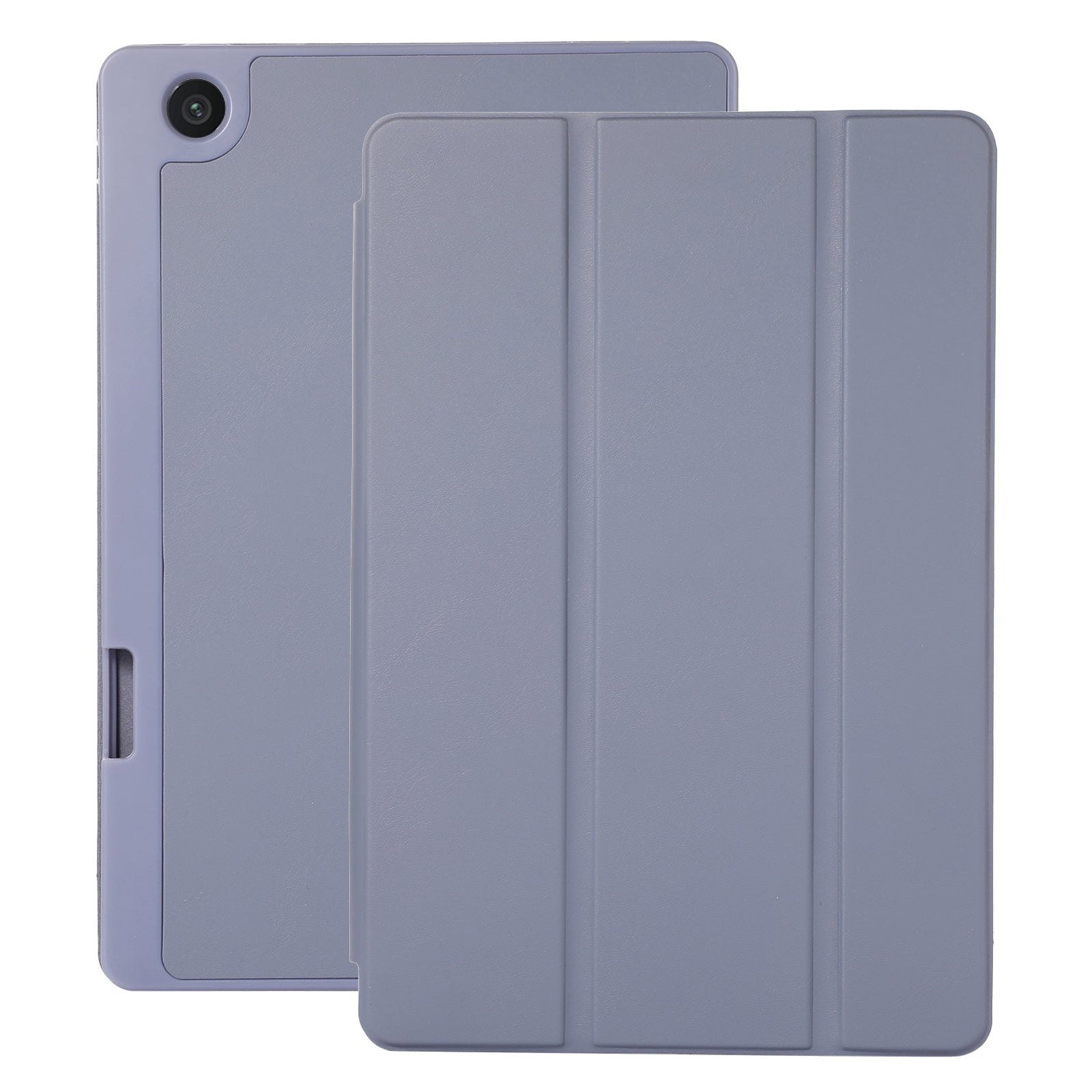 Tri-Fold Stand Cover for Lenovo Tab M10 Plus (3rd Gen) / Xiaoxin Pad 2022 10.6 inch , PU Leather Solid Color Tablet Case with Pen Holder