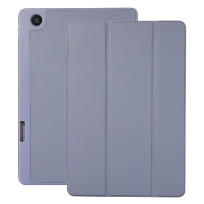 Tri-Fold Stand Cover for Lenovo Tab M10 Plus (3rd Gen) / Xiaoxin Pad 2022 10.6 inch , PU Leather Solid Color Tablet Case with Pen Holder