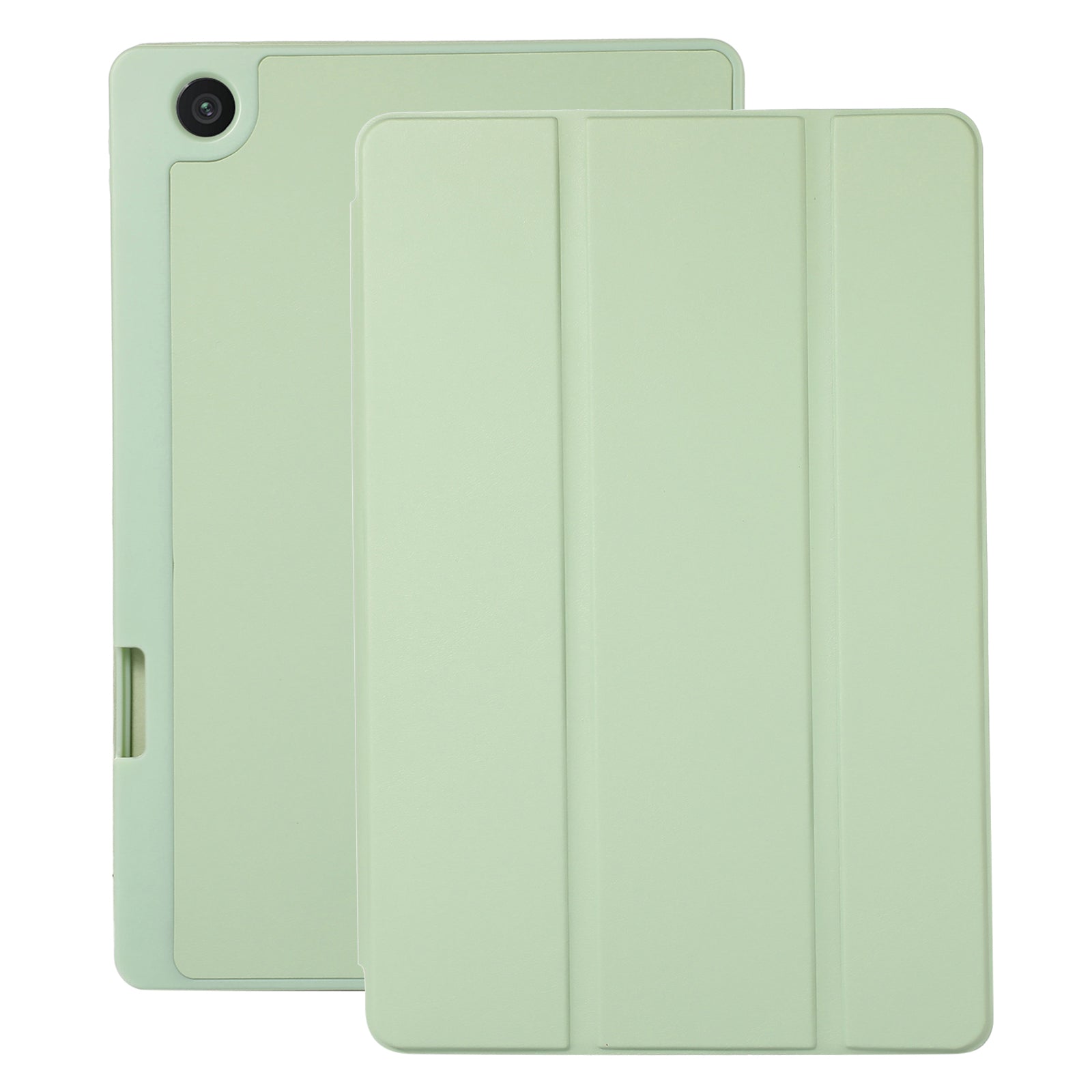 Tri-Fold Stand Cover for Lenovo Tab M10 Plus (3rd Gen) / Xiaoxin Pad 2022 10.6 inch , PU Leather Solid Color Tablet Case with Pen Holder