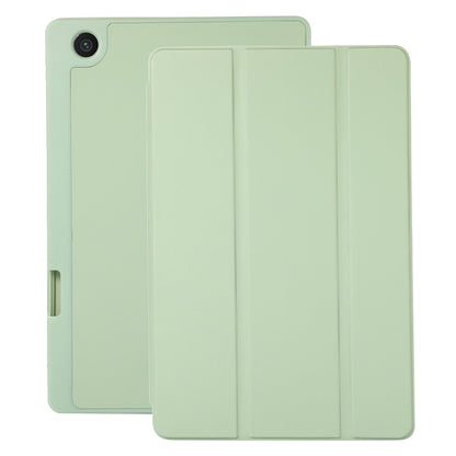 Tri-Fold Stand Cover for Lenovo Tab M10 Plus (3rd Gen) / Xiaoxin Pad 2022 10.6 inch , PU Leather Solid Color Tablet Case with Pen Holder