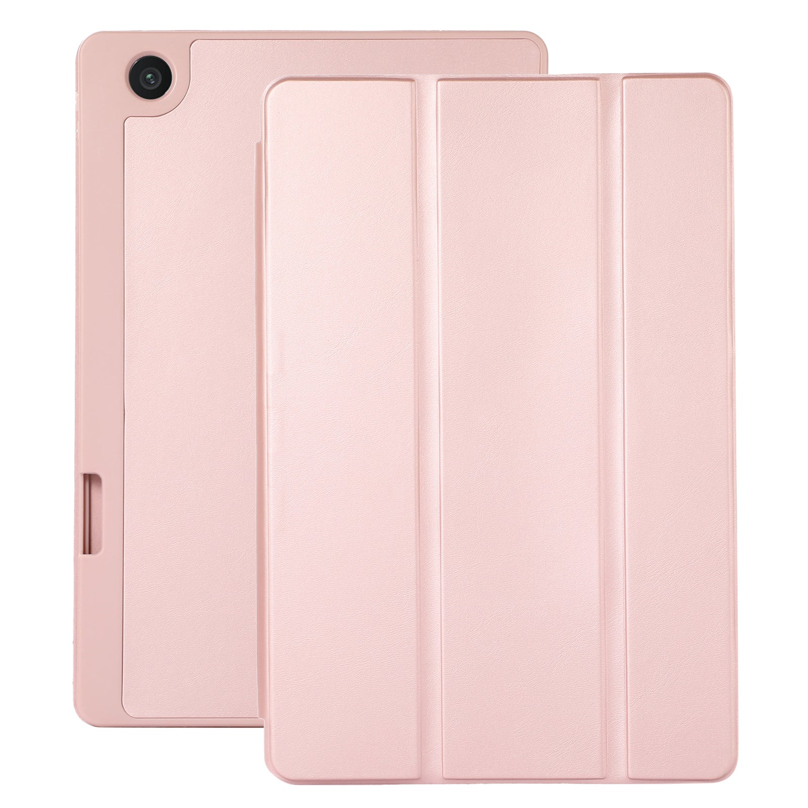 Tri-Fold Stand Cover for Lenovo Tab M10 Plus (3rd Gen) / Xiaoxin Pad 2022 10.6 inch , PU Leather Solid Color Tablet Case with Pen Holder