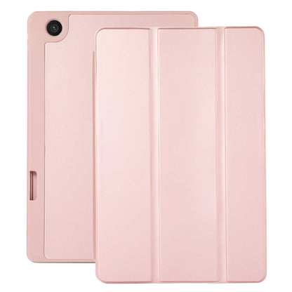 Tri-Fold Stand Cover for Lenovo Tab M10 Plus (3rd Gen) / Xiaoxin Pad 2022 10.6 inch , PU Leather Solid Color Tablet Case with Pen Holder