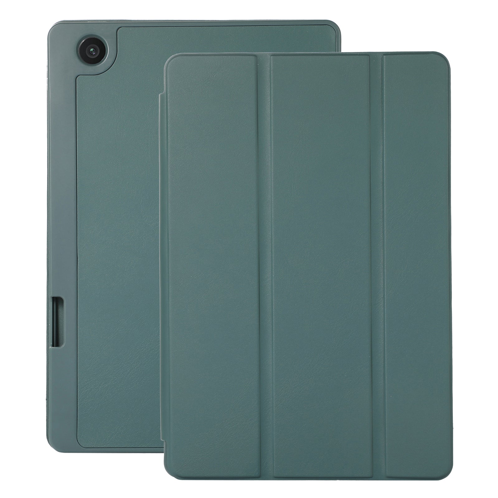Tri-Fold Stand Cover for Lenovo Tab M10 Plus (3rd Gen) / Xiaoxin Pad 2022 10.6 inch , PU Leather Solid Color Tablet Case with Pen Holder