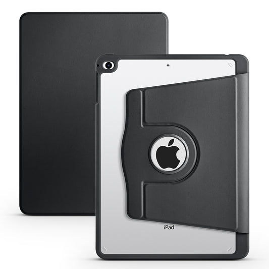 For iPad Air (2013) / Air 2 / iPad 9.7-inch (2017) / (2018) PU Leather+Acrylic Tablet Case Rotary Kickstand Cover with Pen Holder