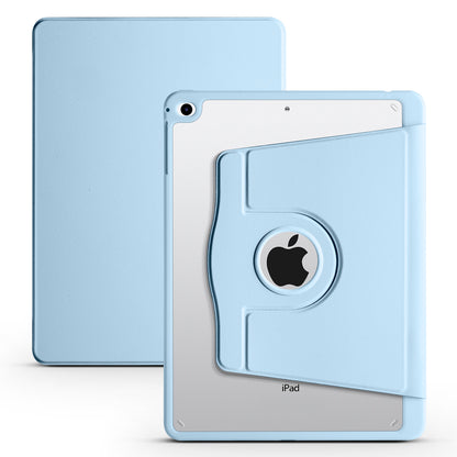 For iPad Air (2013) / Air 2 / iPad 9.7-inch (2017) / (2018) PU Leather+Acrylic Tablet Case Rotary Kickstand Cover with Pen Holder