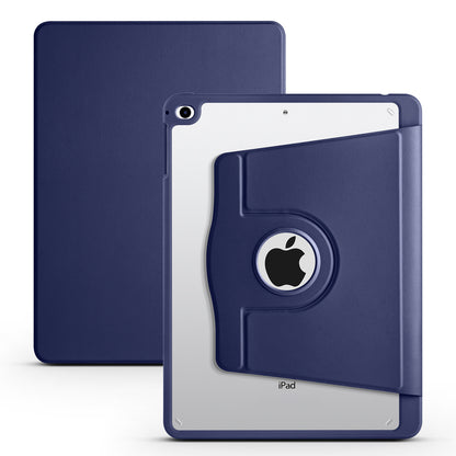 For iPad Air (2013) / Air 2 / iPad 9.7-inch (2017) / (2018) PU Leather+Acrylic Tablet Case Rotary Kickstand Cover with Pen Holder