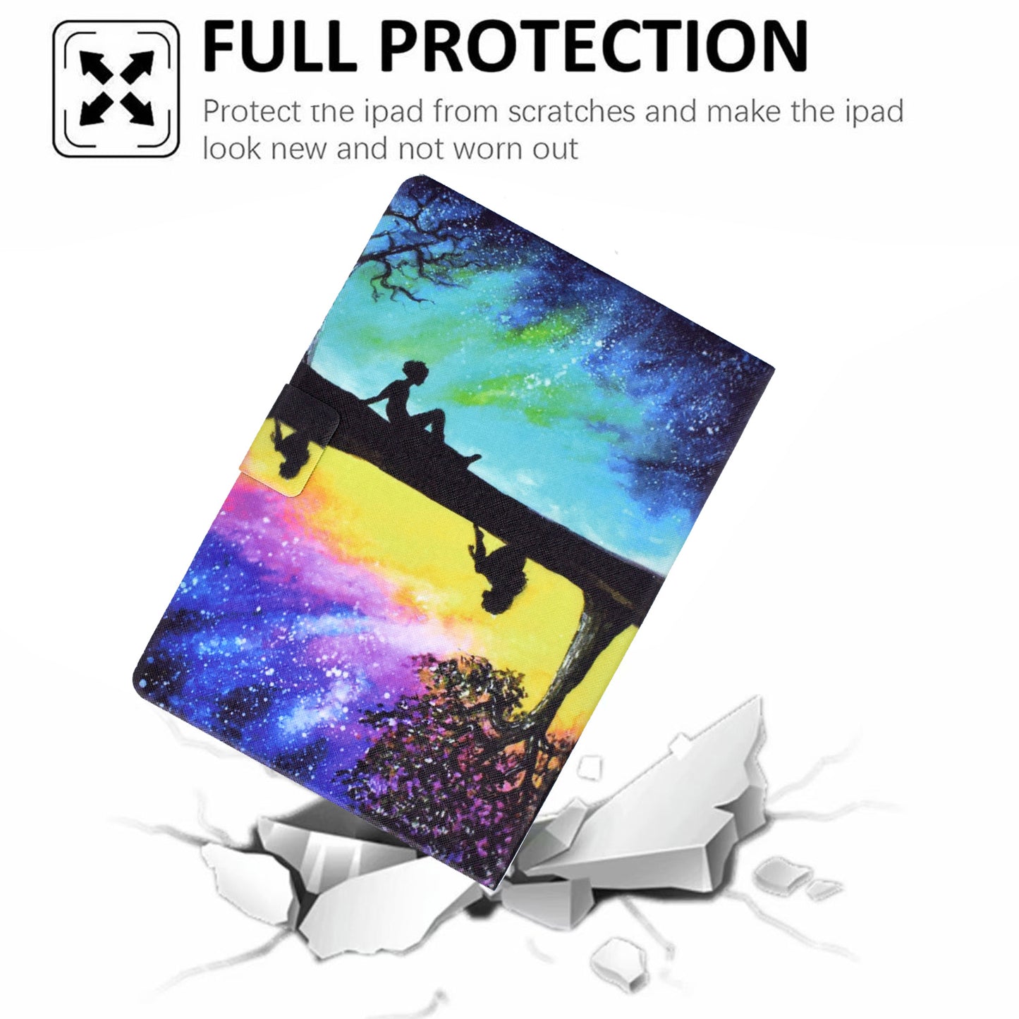 For Huawei MatePad SE 10.4-inch Stand Tablet Leather Case Pattern Printing Card Slot Tablet Cover