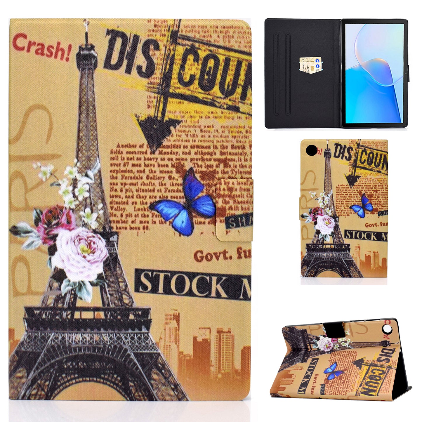 For Huawei MatePad SE 10.4-inch Stand Tablet Leather Case Pattern Printing Card Slot Tablet Cover
