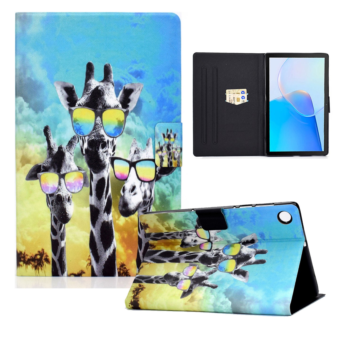 For Huawei MatePad SE 10.4-inch Stand Tablet Leather Case Pattern Printing Card Slot Tablet Cover