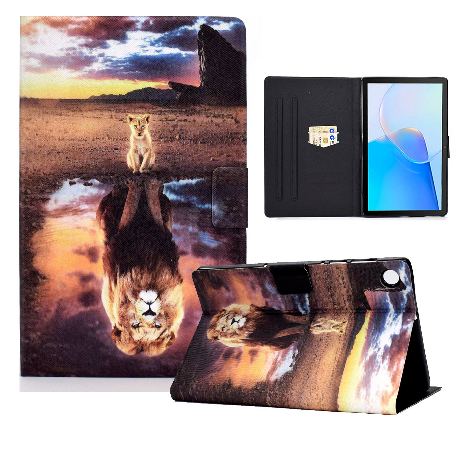 For Huawei MatePad SE 10.4-inch Stand Tablet Leather Case Pattern Printing Card Slot Tablet Cover